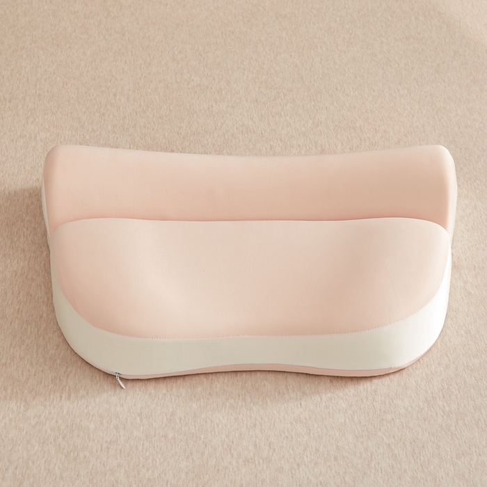 91家纺网 家纺一手货源 找家纺 小桃姐家纺 2026新款零压助眠深睡枕牵引二合一组合款记忆枕枕头枕芯 粉玉