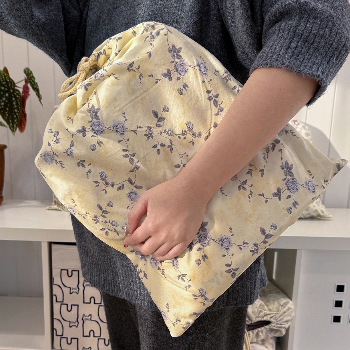 91家纺网 家纺一手货源 找家纺 铺尚美家纺 2026新款春款A类古法水洗仿棉云感棉小布袋四件套 牟溪明月