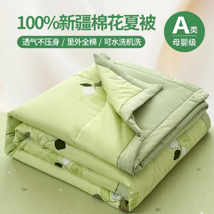 91家纺网 家纺一手货源 找家纺 （总）瑶瑶家居 2026新款A类里外全棉夏凉被四件套-风格一