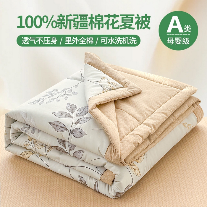 91家纺网 家纺一手货源 找家纺 （总）瑶瑶家居 2026新款A类里外全棉夏凉被四件套-风格一