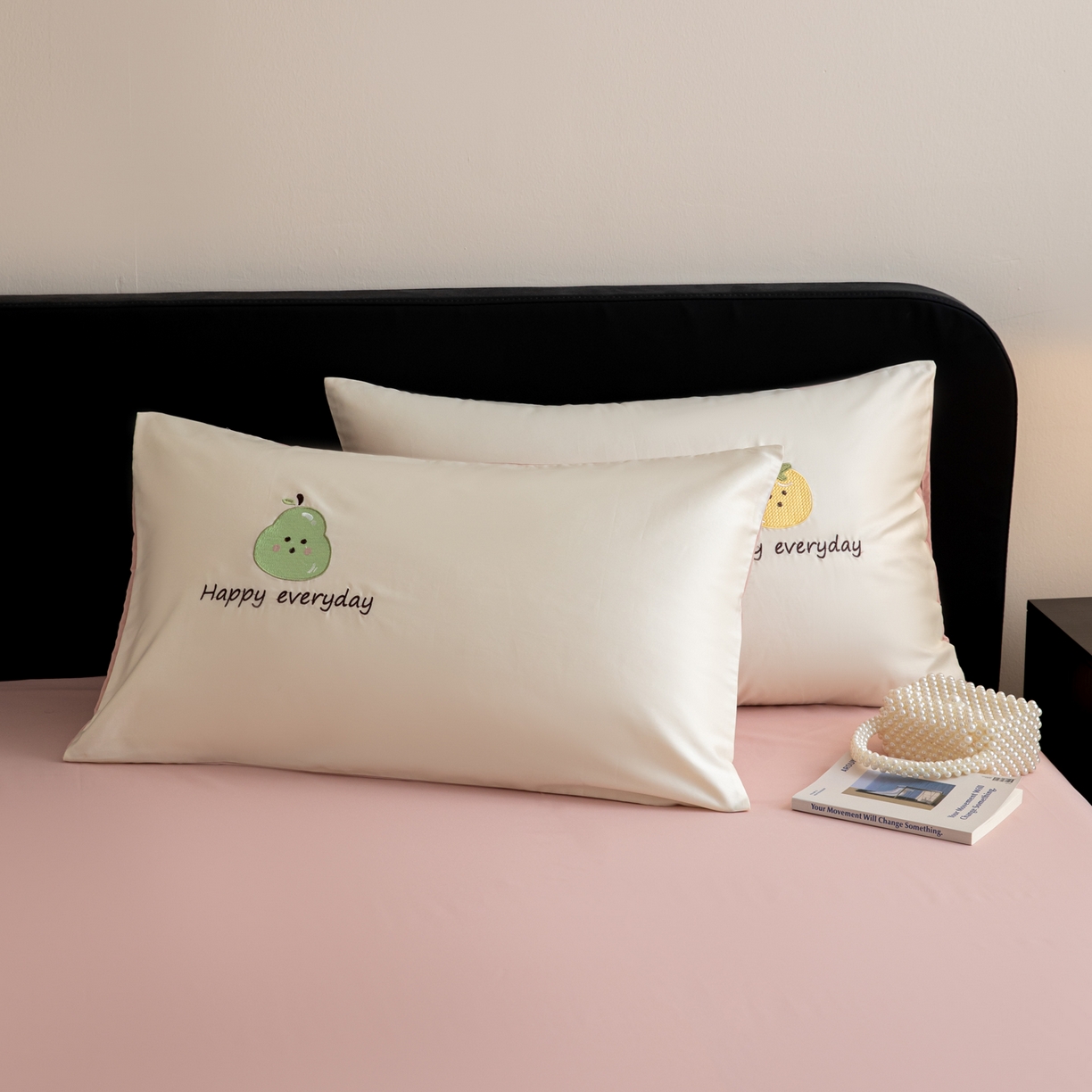 91家纺网 家纺一手货源 找家纺 沐辰 2026新款长绒棉50S纯棉满绣四件套 果味派