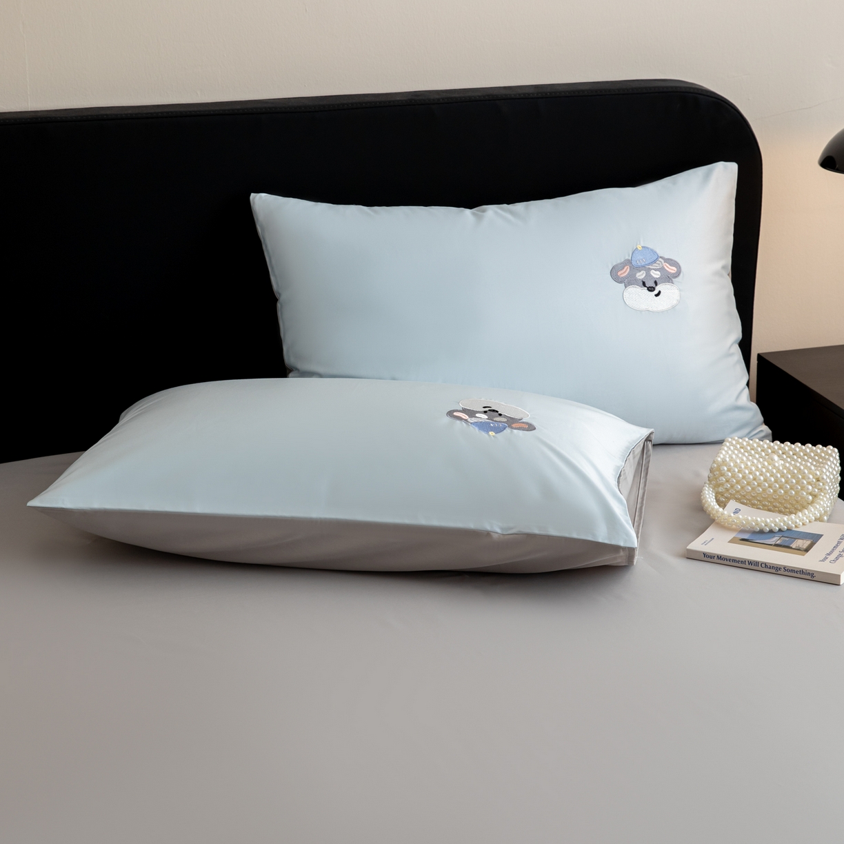 91家纺网 家纺一手货源 找家纺 沐辰 2026新款长绒棉50S纯棉满绣四件套 奶茶小狗