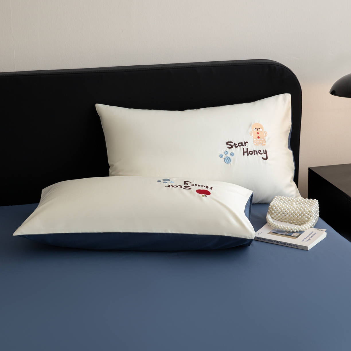 91家纺网 家纺一手货源 找家纺 沐辰 2026新款长绒棉50S纯棉满绣四件套 苹果姜饼