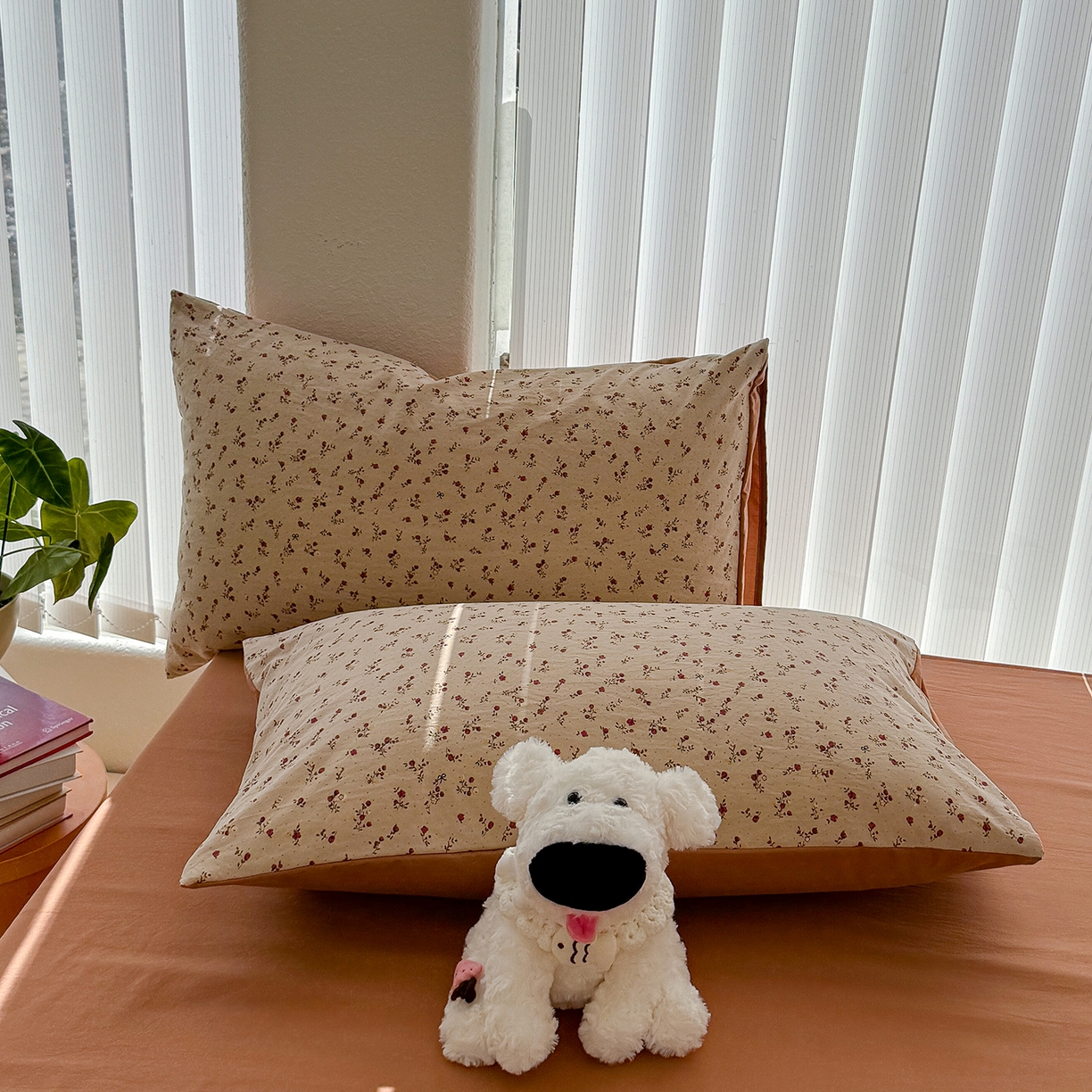 91家纺网 家纺一手货源 找家纺 铺尚美家纺 2026新款春款A类古法水洗仿棉云感棉小布袋四件套 樱川桃井