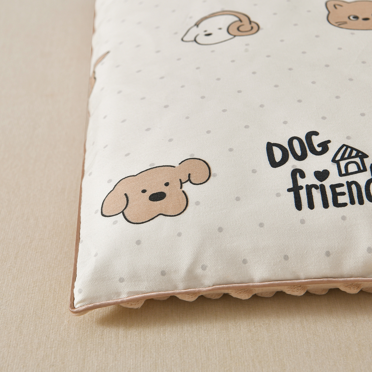 91家纺网 家纺一手货源 找家纺 小桃姐家纺 2026新款纯棉+豆豆绒棉花枕 枕头枕芯 儿童枕 学生枕 简笔小汪