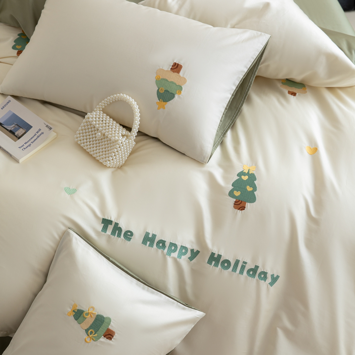 91家纺网 家纺一手货源 找家纺 沐辰 2026新款长绒棉50S纯棉满绣四件套 许愿树