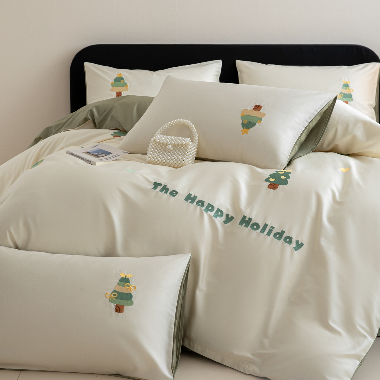 91家纺网 家纺一手货源 找家纺 沐辰 2026新款长绒棉50S纯棉满绣四件套 许愿树