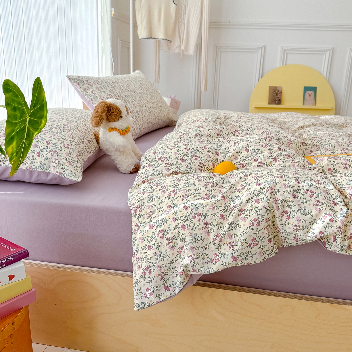 91家纺网 家纺一手货源 找家纺 铺尚美家纺 2026新款春款A类古法水洗仿棉云感棉小布袋四件套 云谣