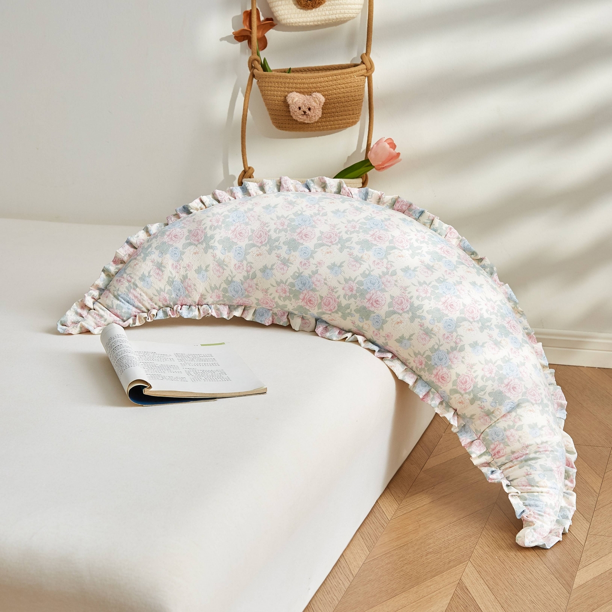 91家纺网 家纺一手货源 找家纺 （总）小桃姐家纺 2026新款可拆洗多功能舒睡月亮抱抱枕夹腿抱枕孕妇枕新生儿安抚枕头