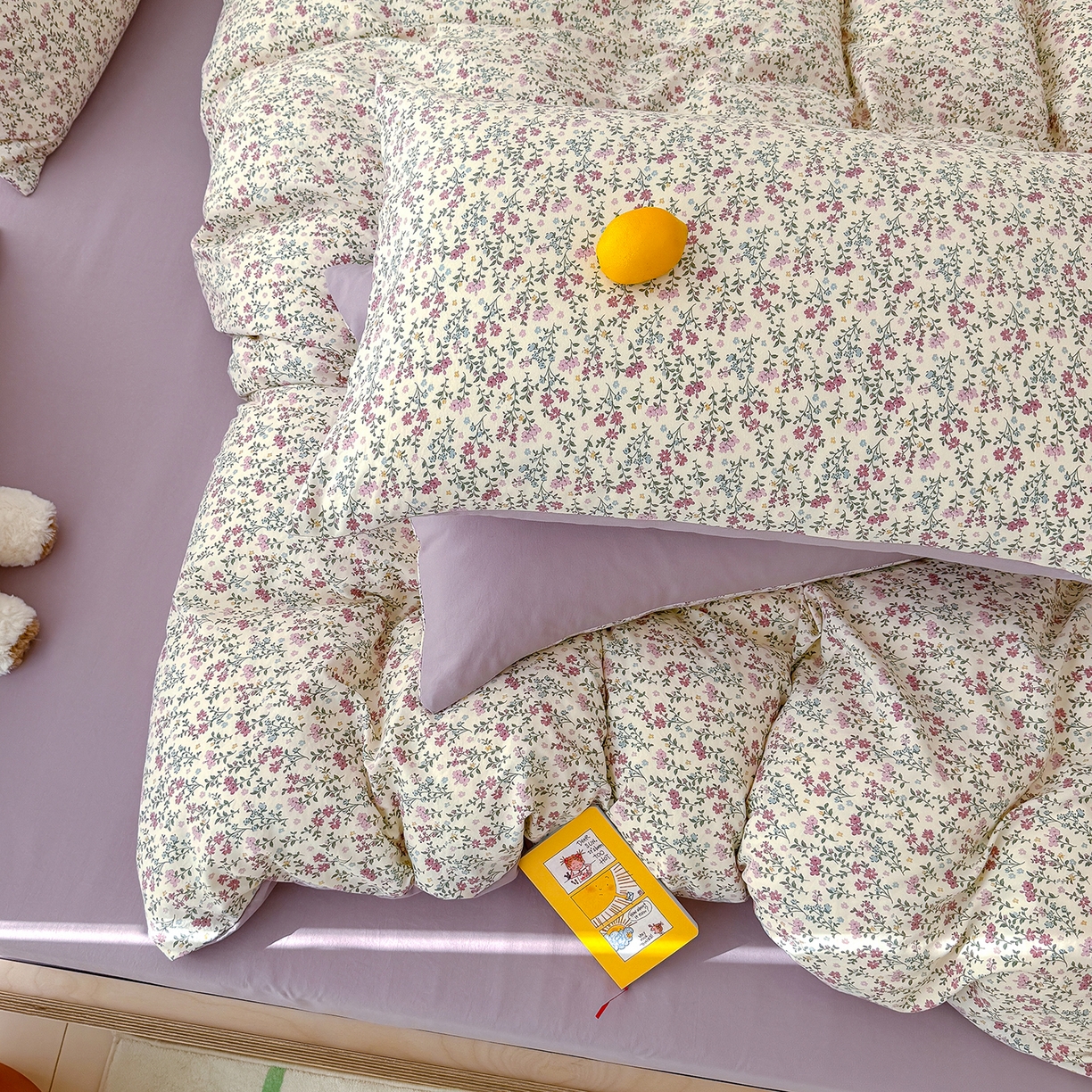 91家纺网 家纺一手货源 找家纺 铺尚美家纺 2026新款春款A类古法水洗仿棉云感棉小布袋四件套 云谣