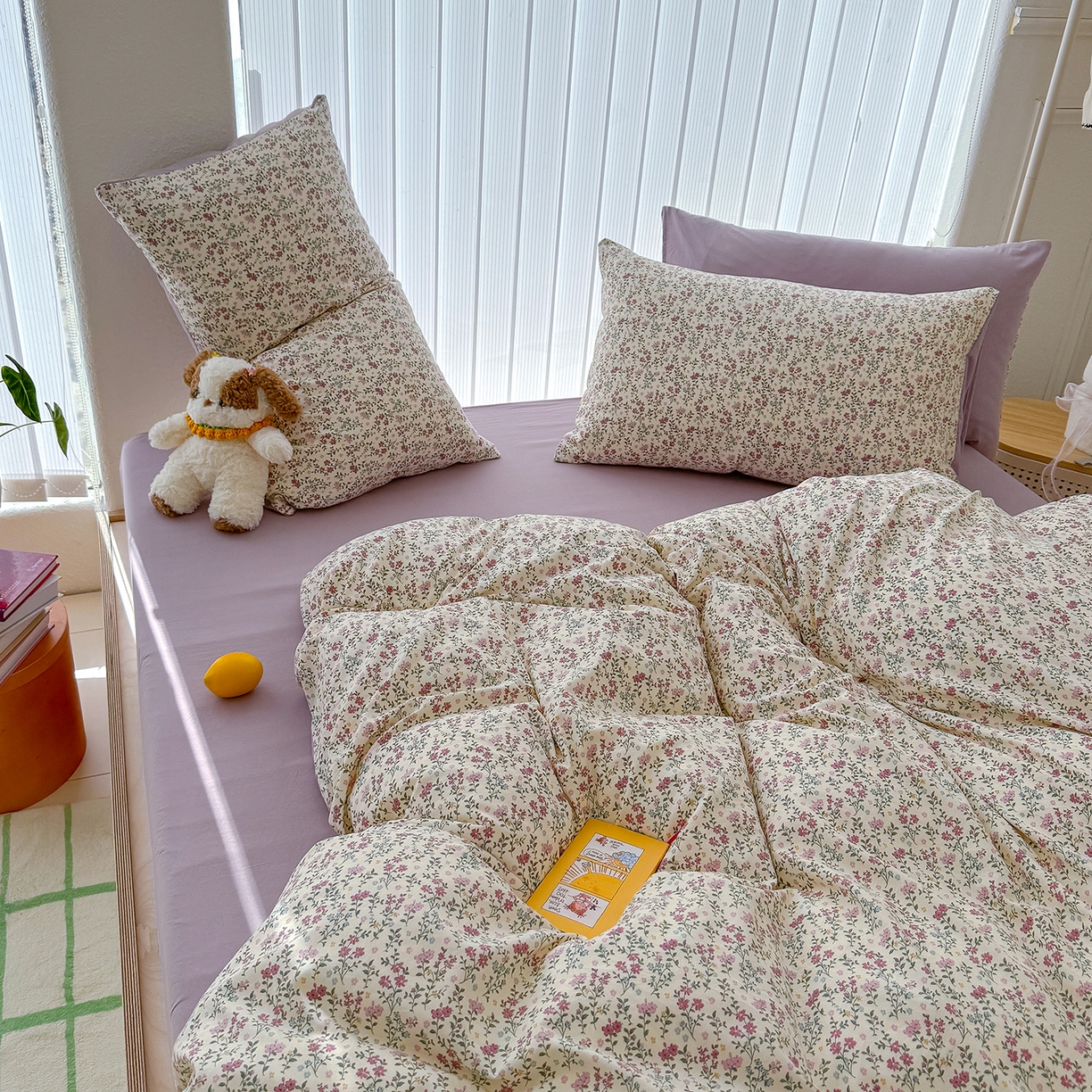 91家纺网 家纺一手货源 找家纺 铺尚美家纺 2026新款春款A类古法水洗仿棉云感棉小布袋四件套 云谣