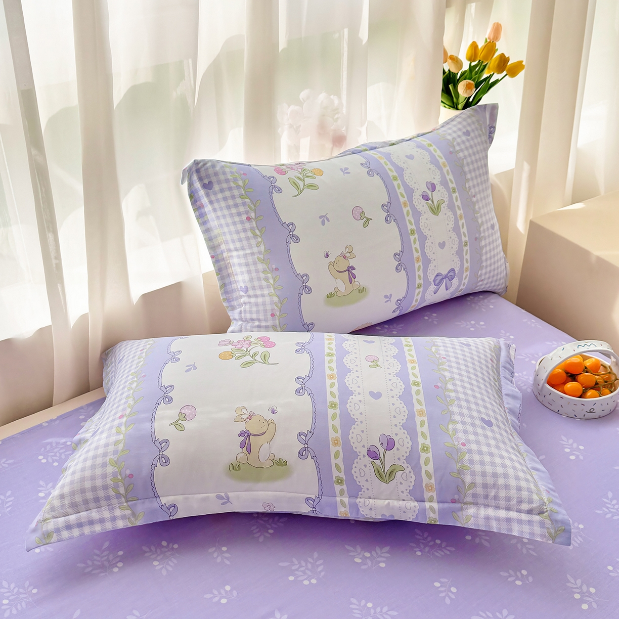 91家纺网 家纺一手货源 找家纺 瑶瑶家居 2026新款A类里外全棉夏凉被四件套-风格一 小确幸