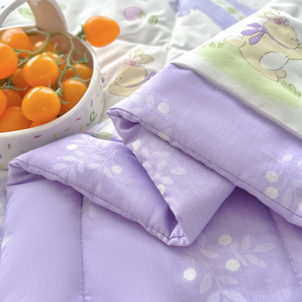 91家纺网 家纺一手货源 找家纺 瑶瑶家居 2026新款A类里外全棉夏凉被四件套-风格一 小确幸