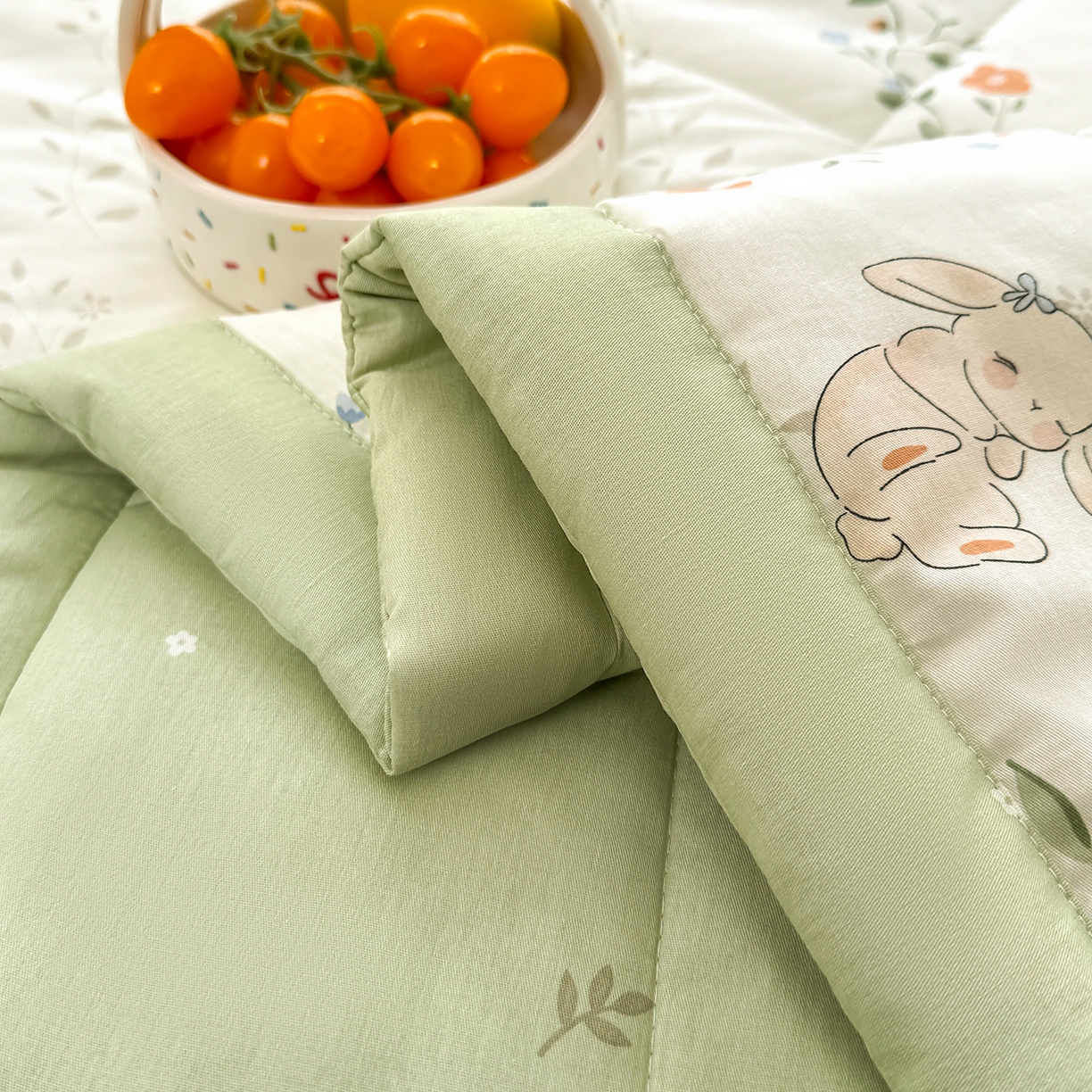 91家纺网 家纺一手货源 找家纺 瑶瑶家居 2026新款A类里外全棉夏凉被四件套-风格一 一片情