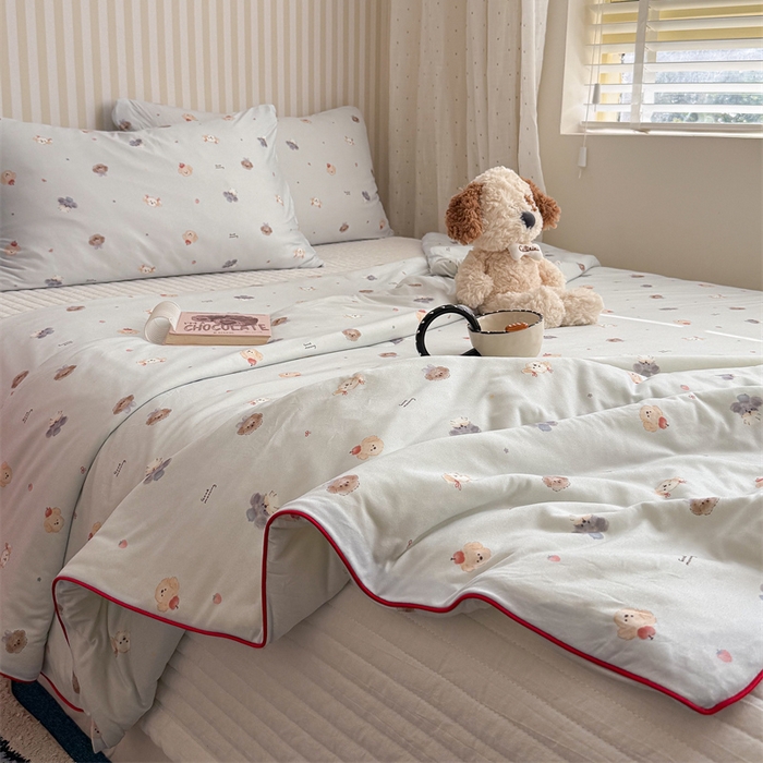 91家纺网 家纺一手货源 找家纺 （总）暖生活 2026新款A类牛奶针织棉夏被被子被芯