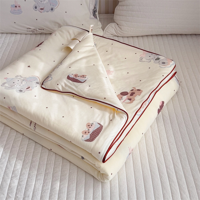 91家纺网 家纺一手货源 找家纺 （总）暖生活 2026新款A类牛奶针织棉夏被被子被芯