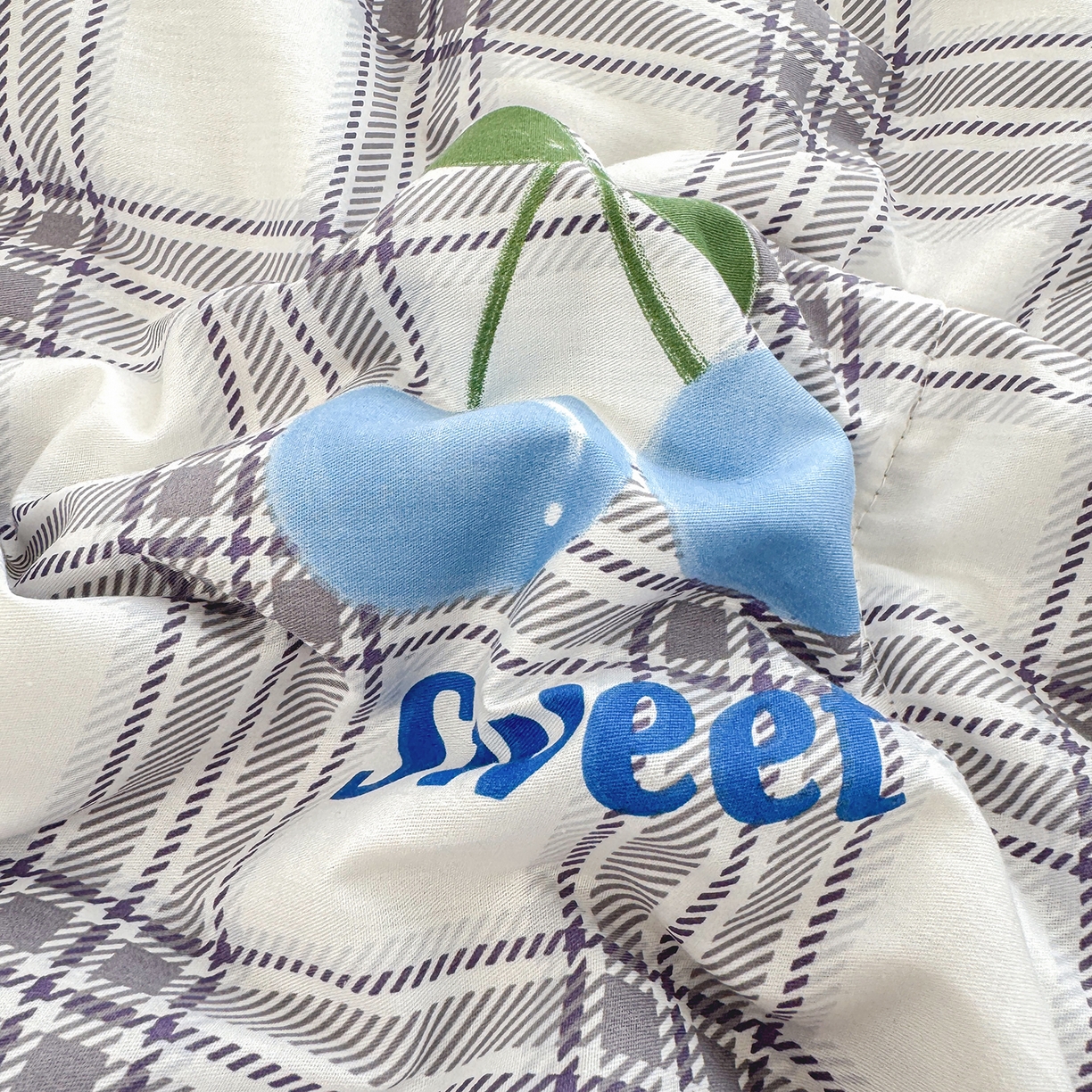 91家纺网 家纺一手货源 找家纺 瑶瑶家居 2026新款A类里外全棉夏凉被四件套-风格一 花趣格