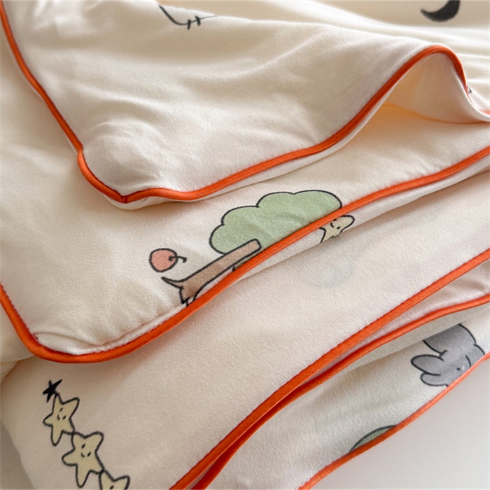 91家纺网 家纺一手货源 找家纺 暖生活 2026新款A类牛奶针织棉夏被被子被芯 月光森林