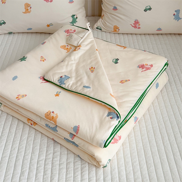 暖生活 2026新款A类牛奶针织棉夏被被子被芯 宇宙恐龙