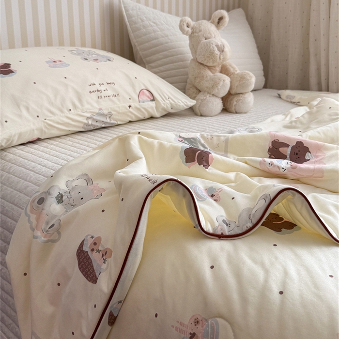 91家纺网 家纺一手货源 找家纺 暖生活 2026新款A类牛奶针织棉夏被被子被芯 野餐聚会