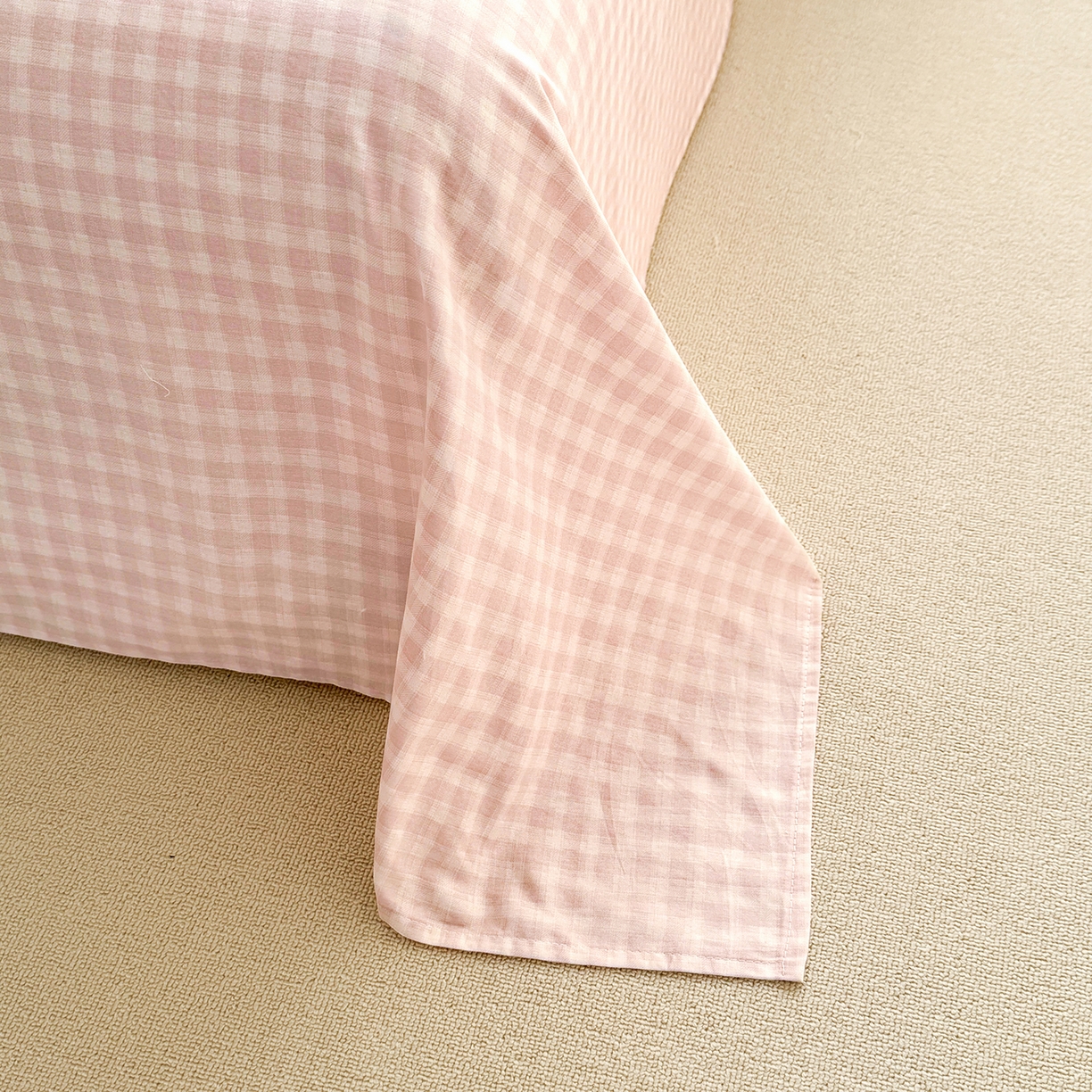 91家纺网 家纺一手货源 找家纺 瑶瑶家居 2026新款A类里外全棉夏凉被四件套-风格一 柔纱花影