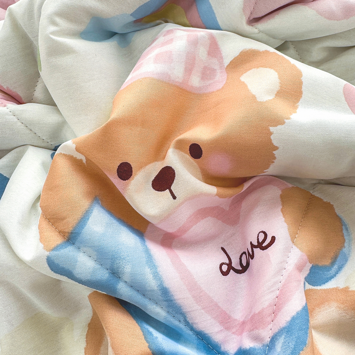 91家纺网 家纺一手货源 找家纺 瑶瑶家居 2026新款A类里外全棉夏凉被四件套-风格一 忆伴时光