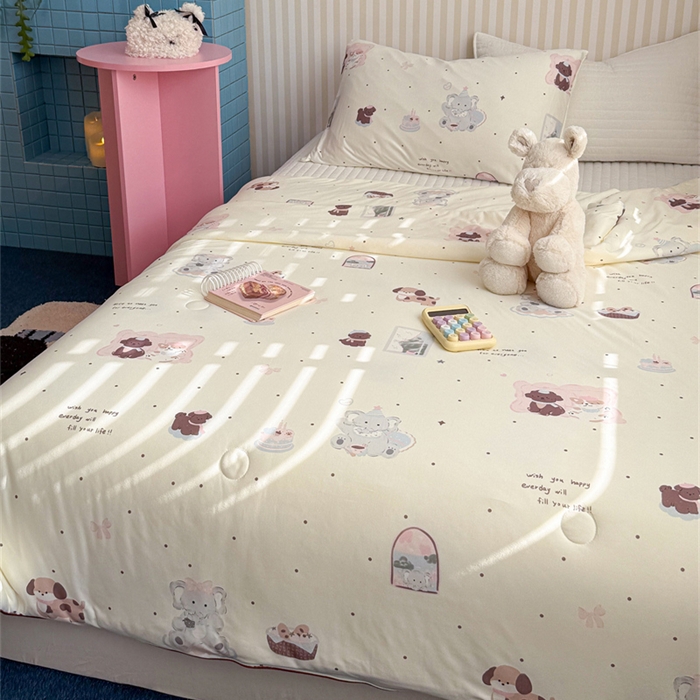 91家纺网 家纺一手货源 找家纺 暖生活 2026新款A类牛奶针织棉夏被被子被芯 野餐聚会