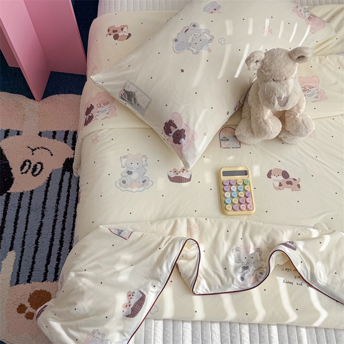 91家纺网 家纺一手货源 找家纺 暖生活 2026新款A类牛奶针织棉夏被被子被芯 野餐聚会