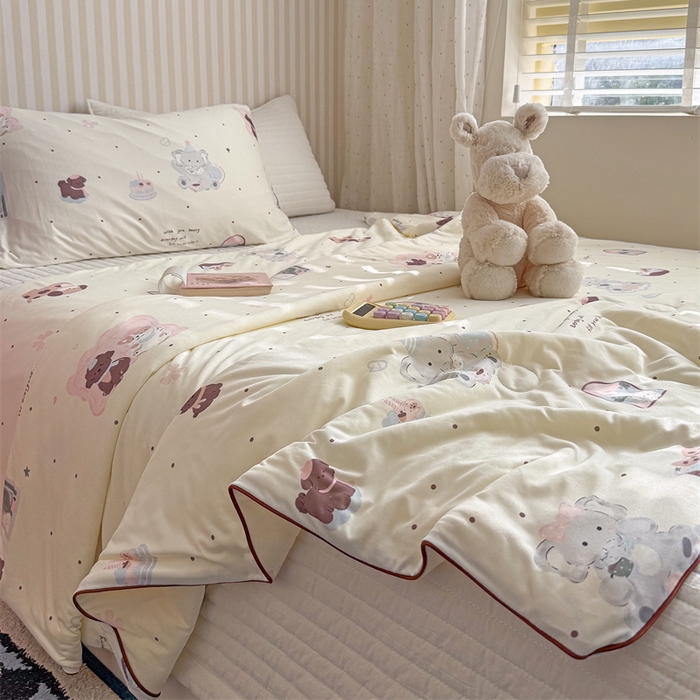 91家纺网 家纺一手货源 找家纺 暖生活 2026新款A类牛奶针织棉夏被被子被芯 野餐聚会