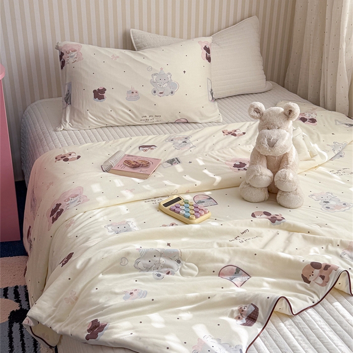 91家纺网 家纺一手货源 找家纺 暖生活 2026新款A类牛奶针织棉夏被被子被芯 野餐聚会