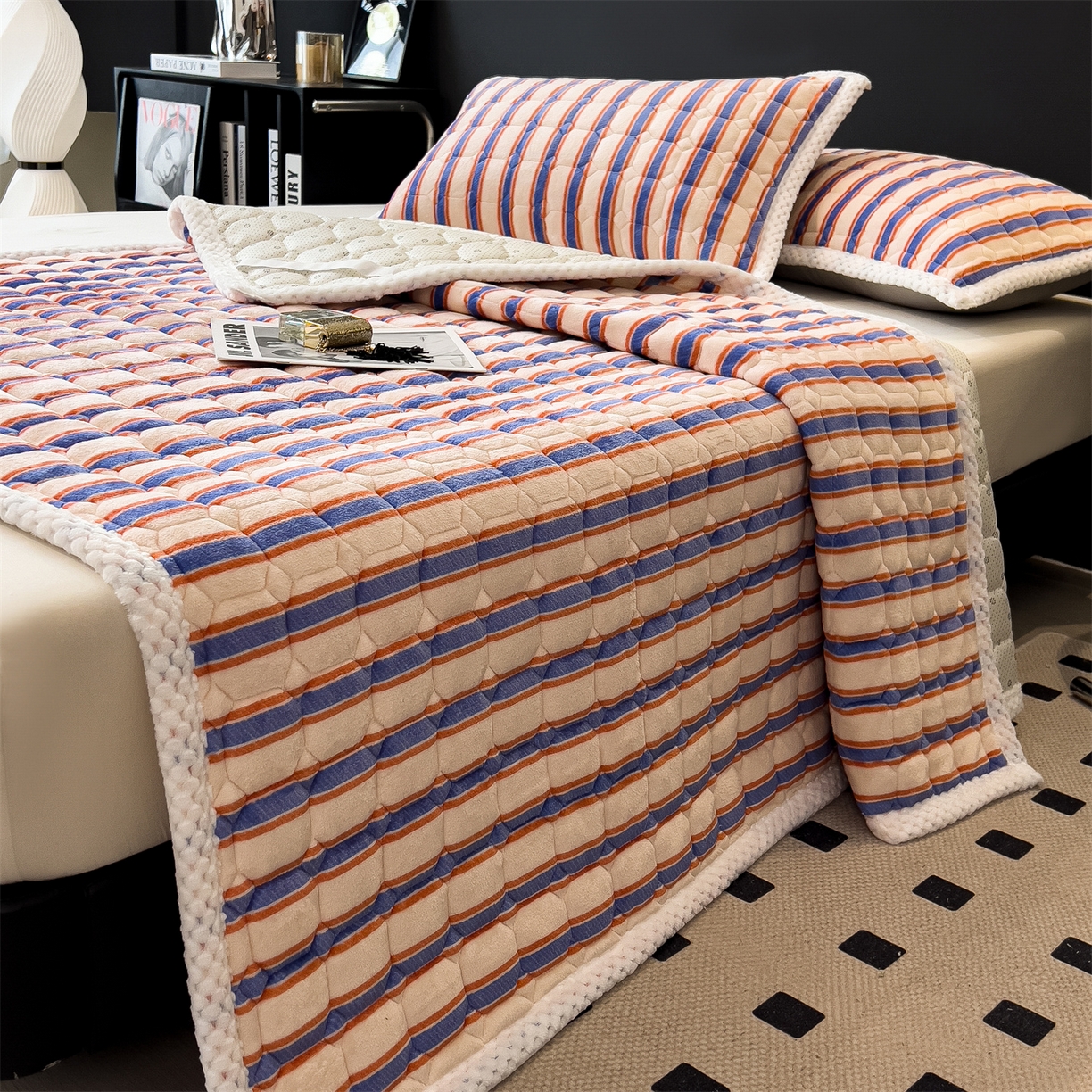 91家纺网 家纺一手货源 找家纺 （总）布凡家居 2026新款A类230克高克重牛奶绒床褥