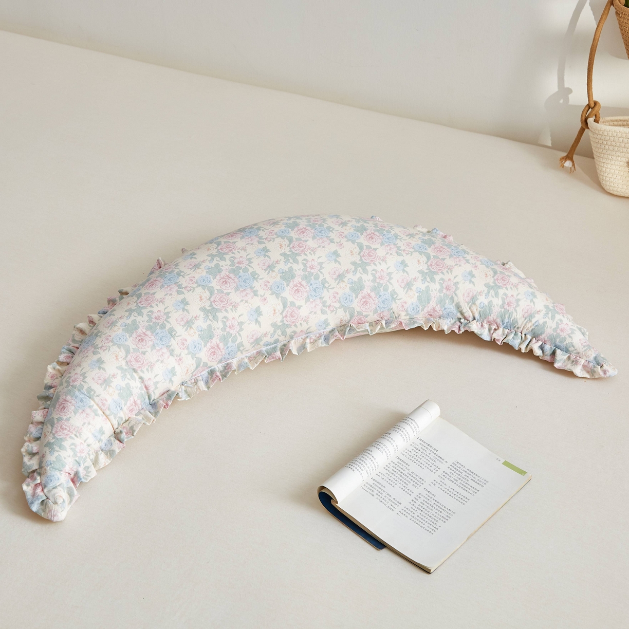 91家纺网 家纺一手货源 找家纺 小桃姐家纺 2026新款可拆洗多功能舒睡月亮抱抱枕夹腿抱枕孕妇枕新生儿安抚枕头 白月光