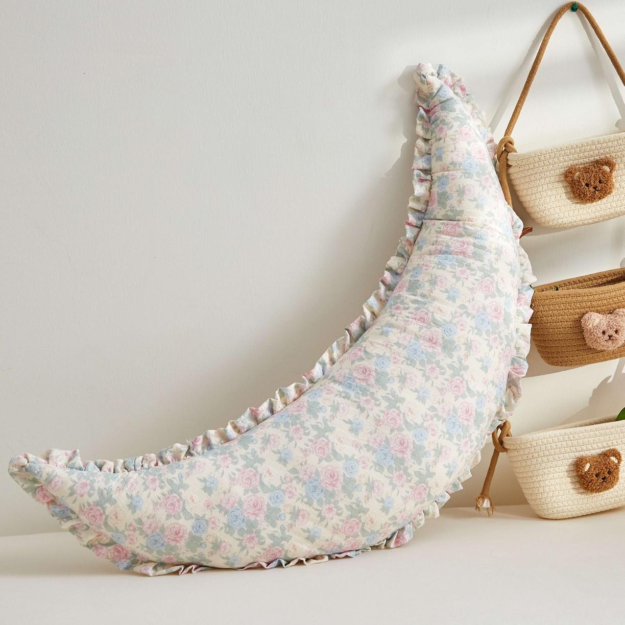 91家纺网 家纺一手货源 找家纺 小桃姐家纺 2026新款可拆洗多功能舒睡月亮抱抱枕夹腿抱枕孕妇枕新生儿安抚枕头 白月光