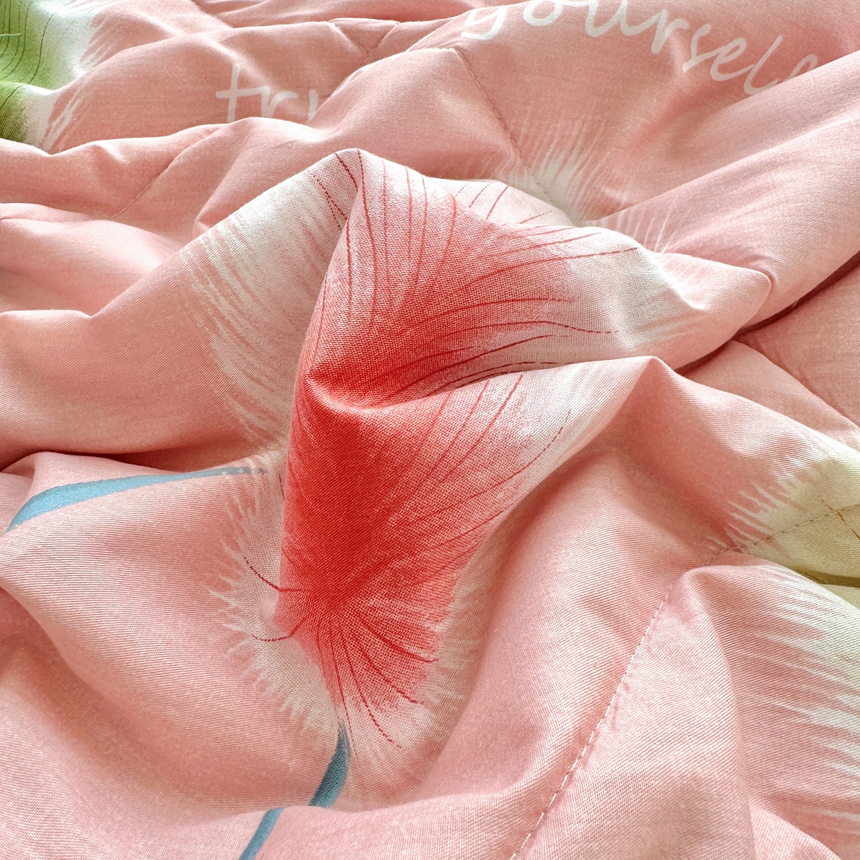 91家纺网 家纺一手货源 找家纺 瑶瑶家居 2026新款A类里外全棉夏凉被四件套-风格一 静时光