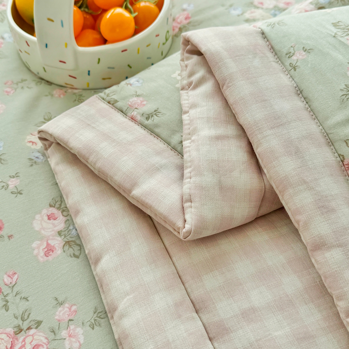 91家纺网 家纺一手货源 找家纺 瑶瑶家居 2026新款A类里外全棉夏凉被四件套-风格一 千野