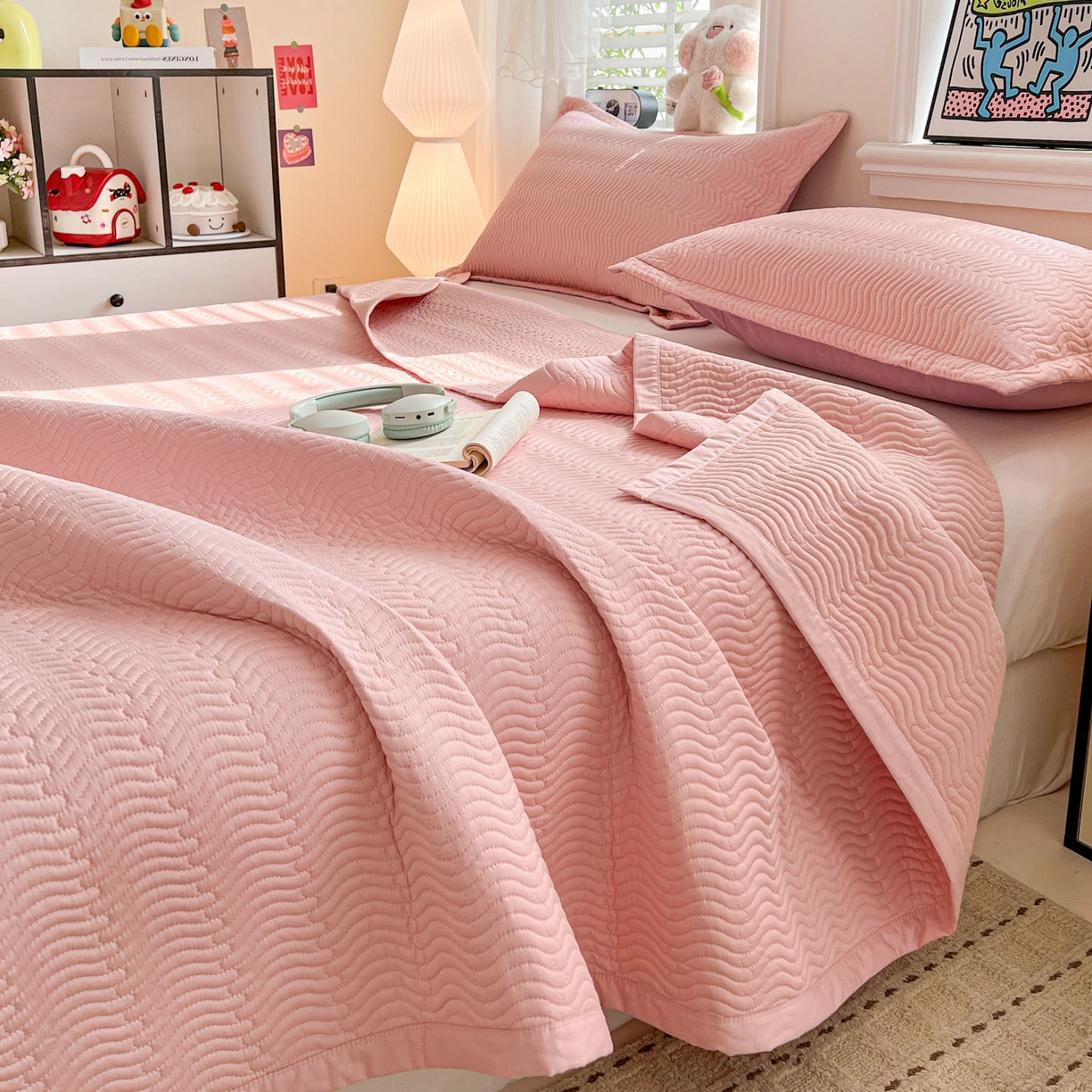 91家纺网 家纺一手货源 找家纺 （总）梦精灵家纺 2026新款高端贵妃绒加厚全消光牛奶绒四件套12斤刺绣拼接工艺（华尔兹场景1）