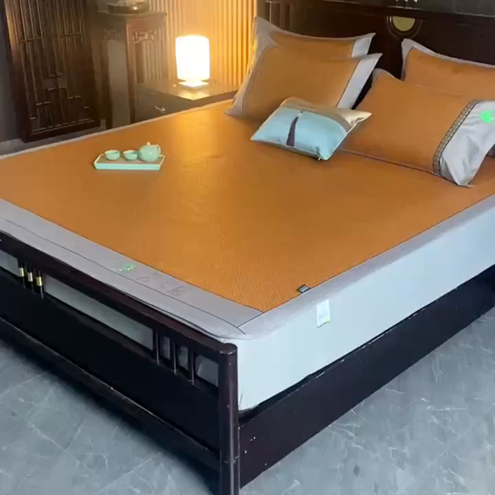 91家纺网 家纺一手货源 找家纺 （总）简一 2026新款艾草古藤席床笠款凉席