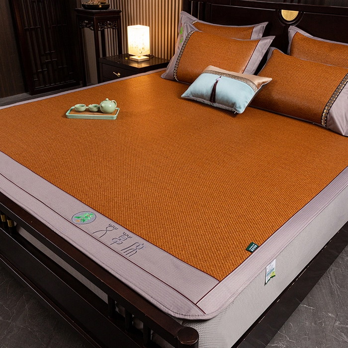 91家纺网 家纺一手货源 找家纺 （总）简一 2026新款艾草古藤席床笠款凉席