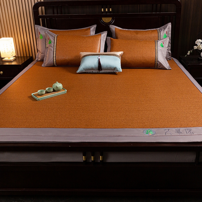 91家纺网 家纺一手货源 找家纺 （总）简一 2026新款艾草古藤席床笠款凉席