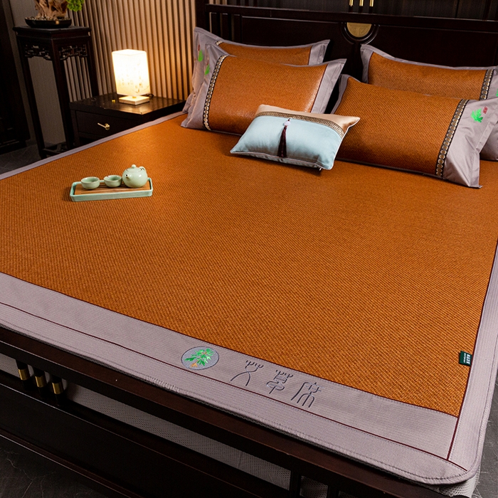 91家纺网 家纺一手货源 找家纺 （总）简一 2026新款艾草古藤席床笠款凉席