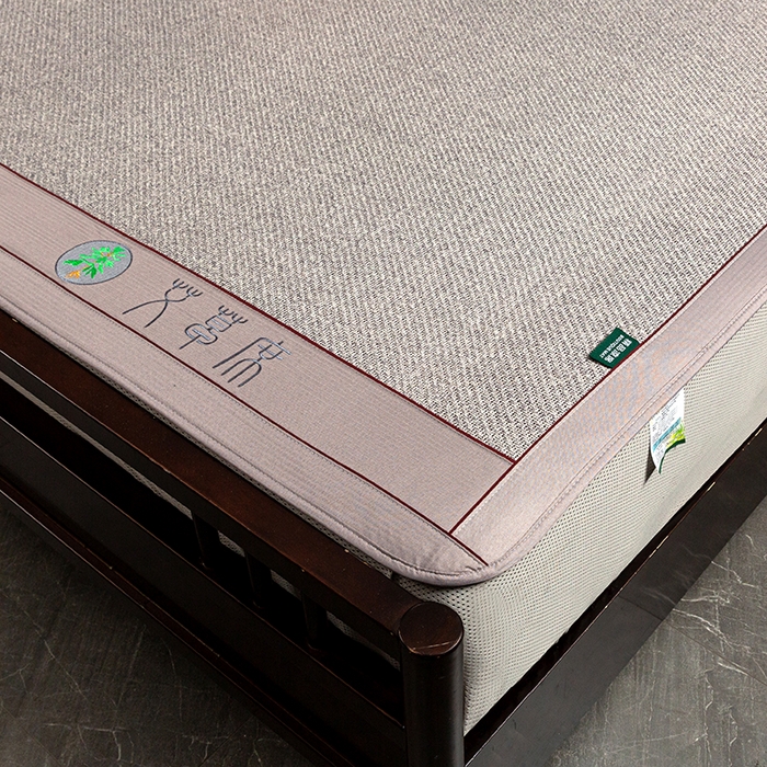 91家纺网 家纺一手货源 找家纺 简一 2026新款艾草古藤席床笠款凉席 （床笠）艾草席-灰色