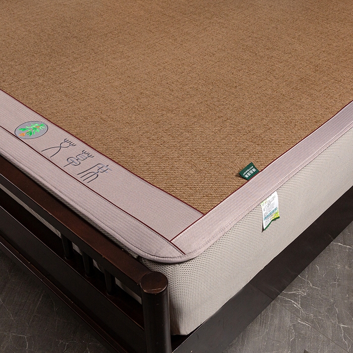 91家纺网 家纺一手货源 找家纺 简一 2026新款艾草古藤席床笠款凉席 （床笠）艾草席-卡其