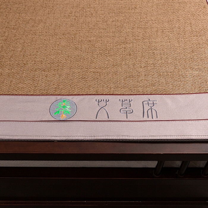 91家纺网 家纺一手货源 找家纺 简一 2026新款艾草古藤席床笠款凉席 （床笠）艾草席-卡其