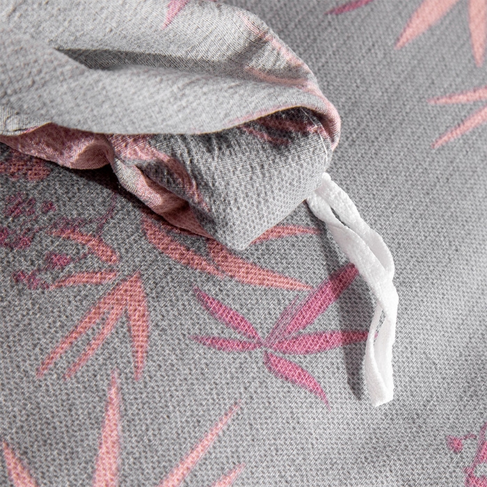 91家纺网 家纺一手货源 找家纺 库里梦家纺 2026春夏新款直播专供爆款色织复古双层纱四件套 枫华