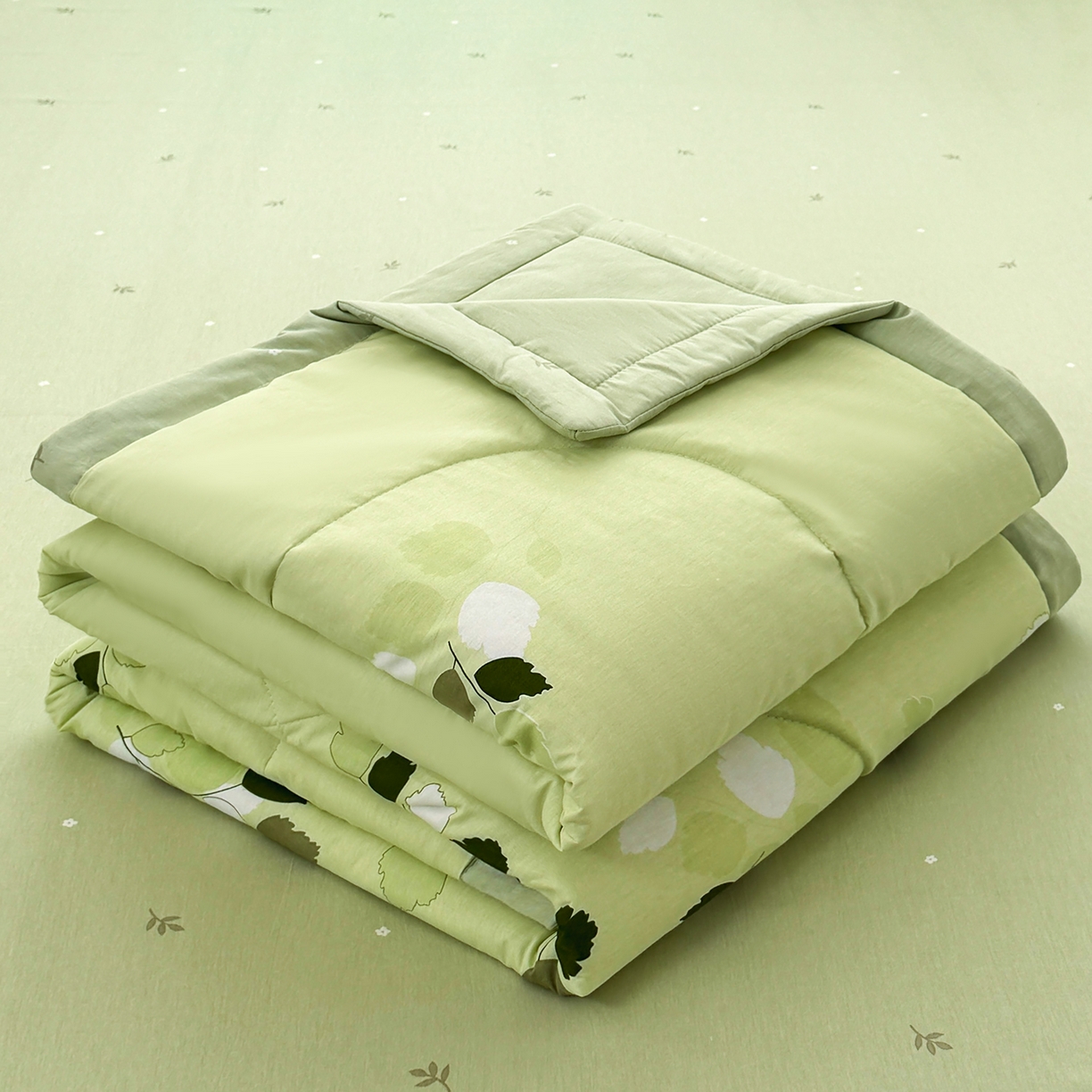 91家纺网 家纺一手货源 找家纺 瑶瑶家居 2026新款A类里外全棉夏凉被四件套-风格二 枫叶