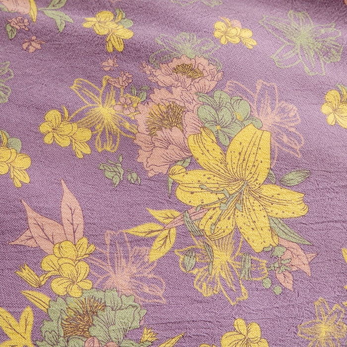 91家纺网 家纺一手货源 找家纺 库里梦家纺 2026春夏新款直播专供爆款色织复古双层纱四件套 花畔