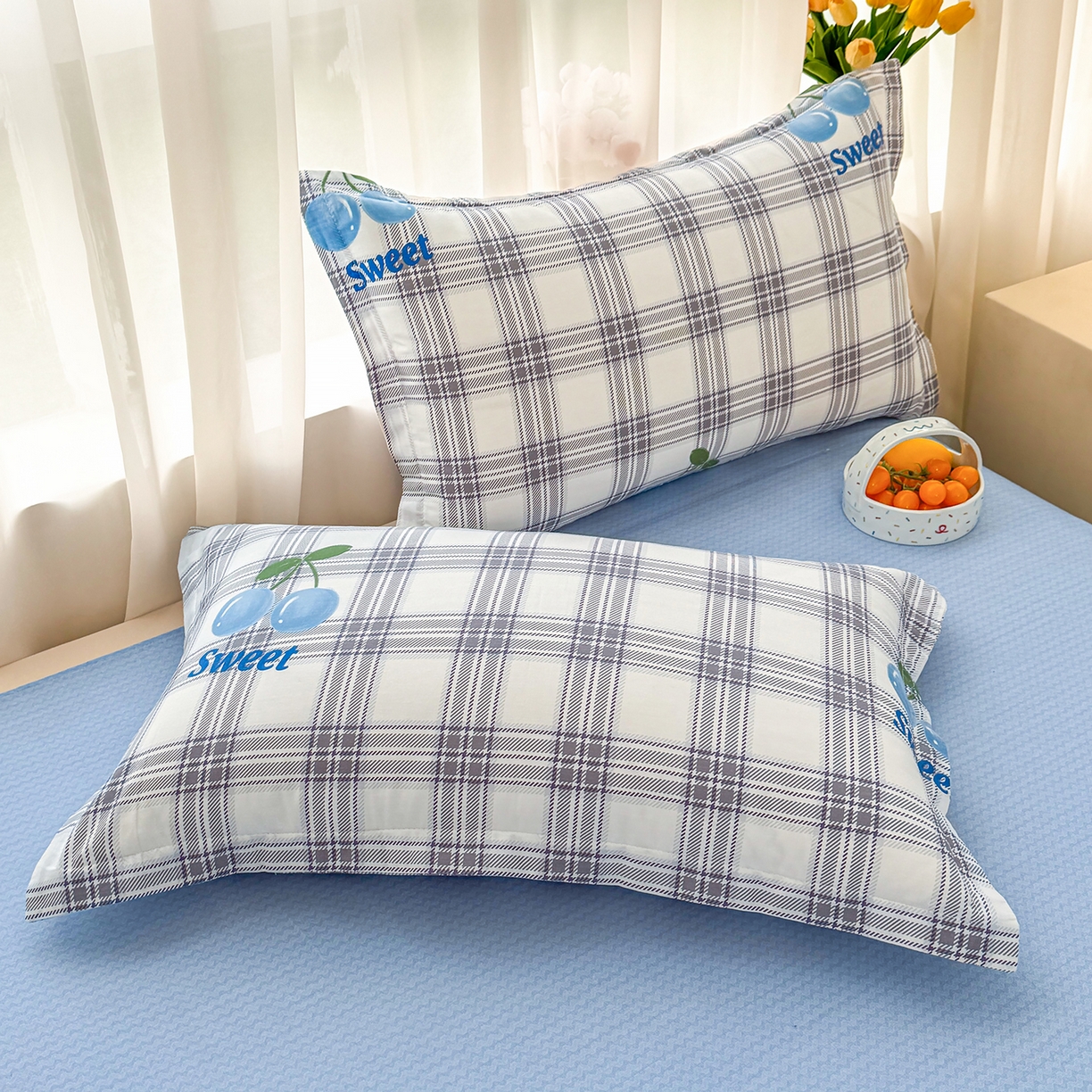 91家纺网 家纺一手货源 找家纺 瑶瑶家居 2026新款A类里外全棉夏凉被四件套-风格二 花趣格