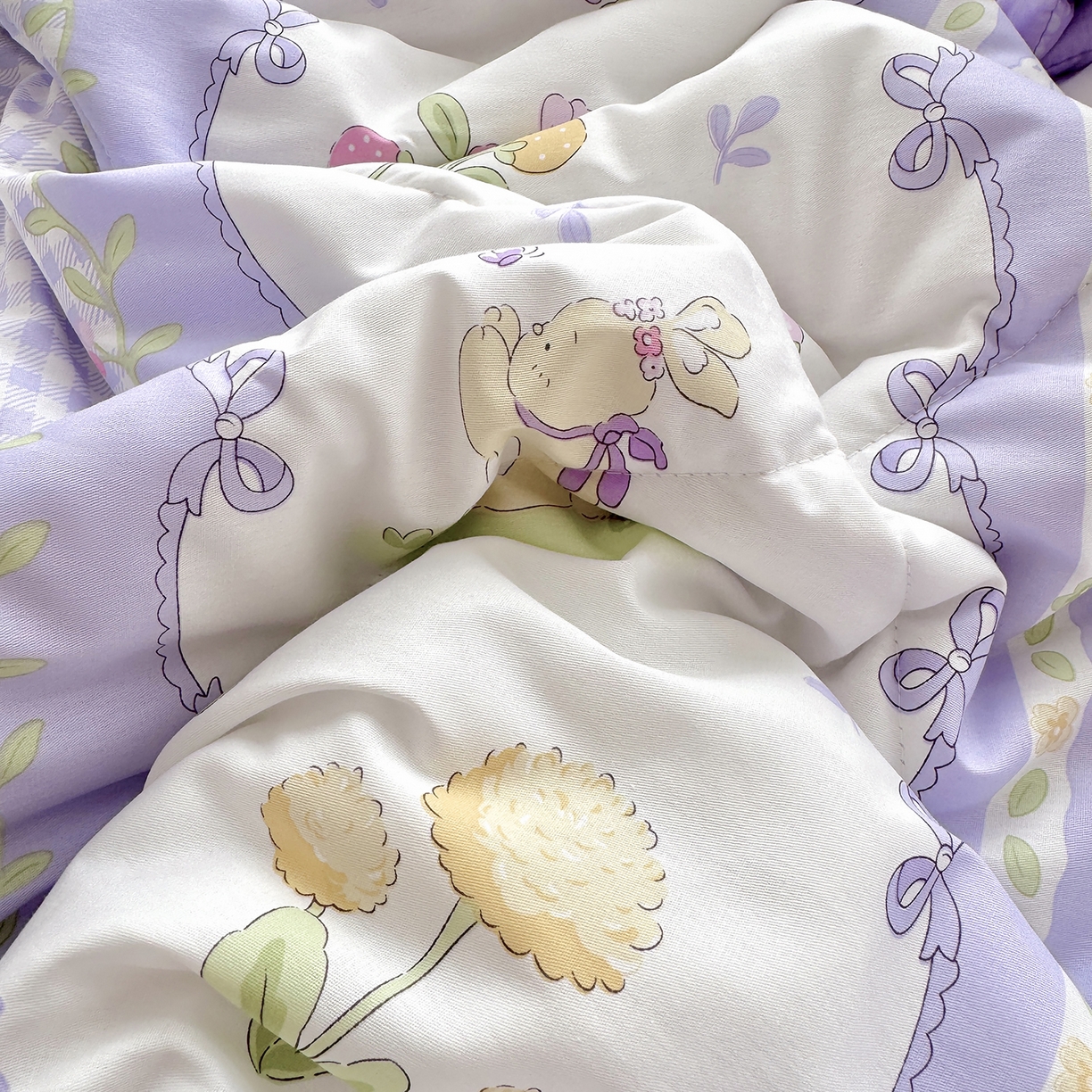 91家纺网 家纺一手货源 找家纺 瑶瑶家居 2026新款A类里外全棉夏凉被四件套-风格二 小确幸