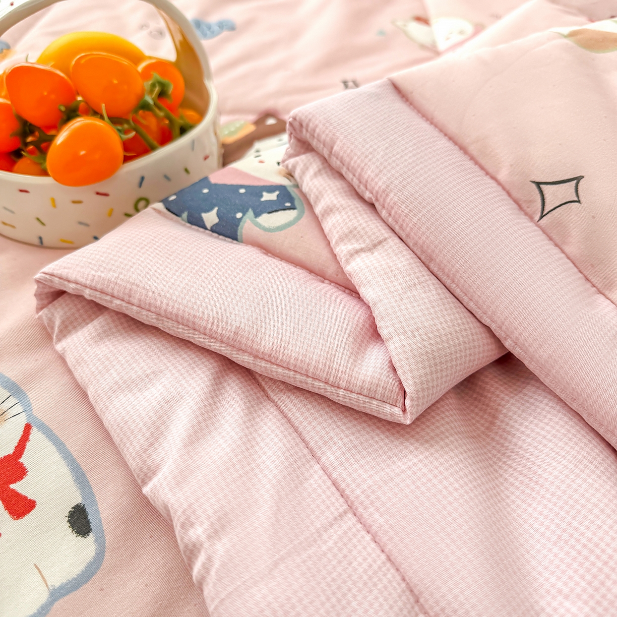 91家纺网 家纺一手货源 找家纺 瑶瑶家居 2026新款A类里外全棉夏凉被四件套-风格二 萌星