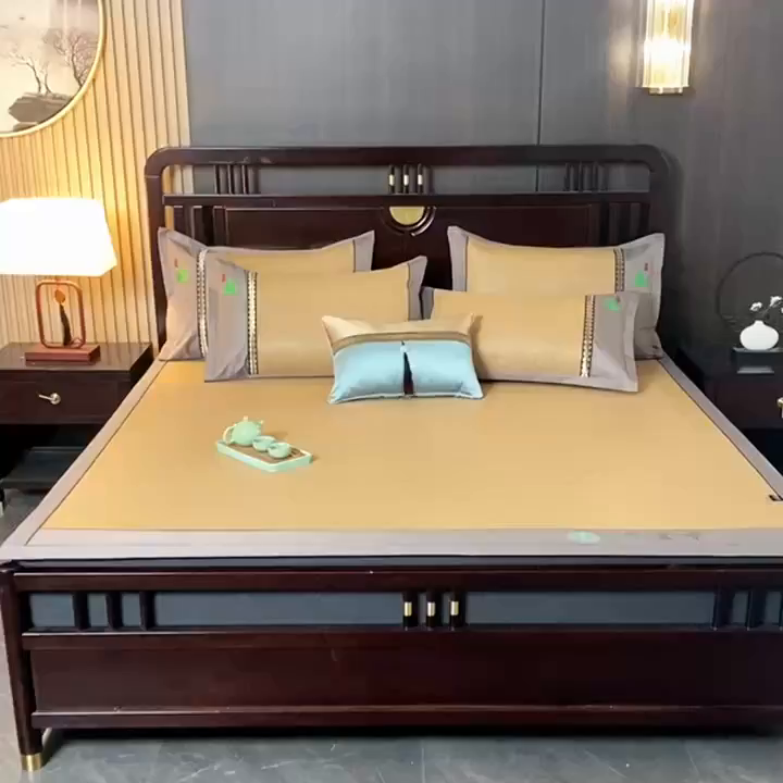 91家纺网 家纺一手货源 找家纺 简一 2026新款艾草古藤席平铺款凉席 （平铺）艾草席-黄藤